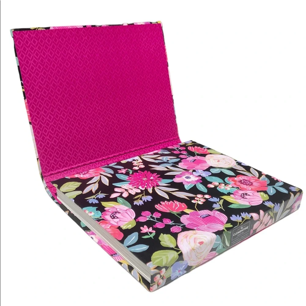 Clementine Paper Floral Accordion File Holder (901087), Multi/Black